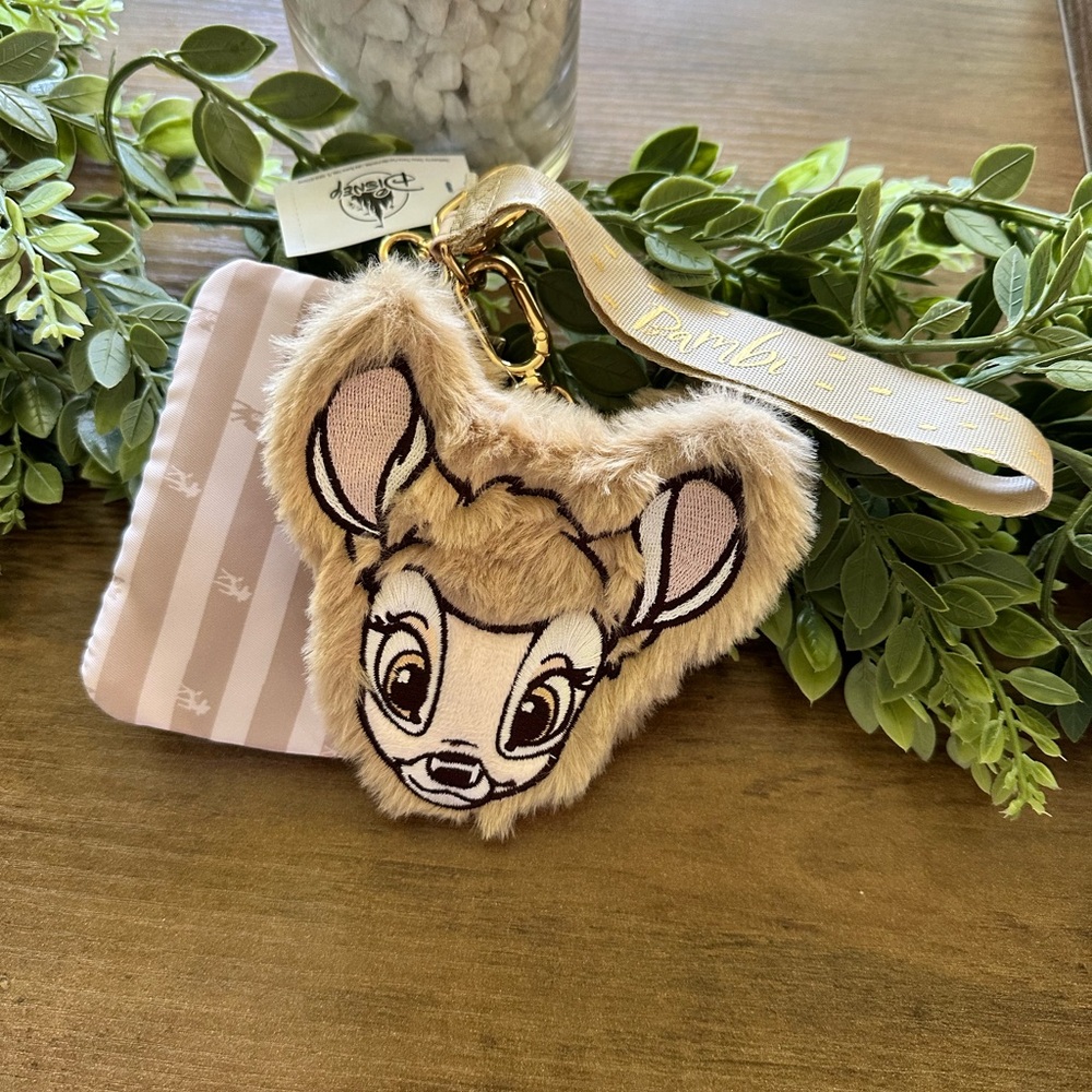 Disney Parks Charming Furry Bambi Keychain coin wallet